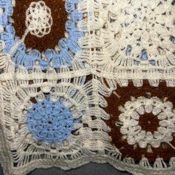 Rebellion Vest Womens Small Knit Boho Collard Crochet Layering Granny - Picture 3 of 4